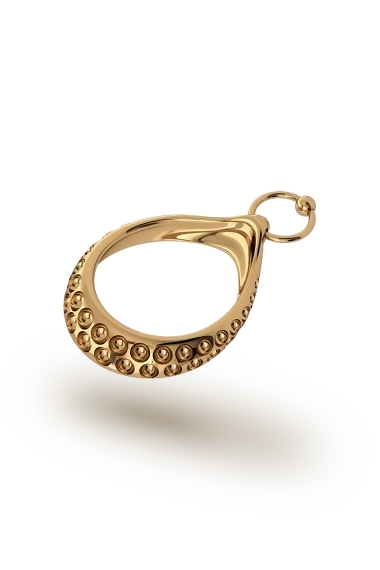 Adonis Vulcano Pierce Glans Ring, Gold