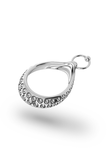 Adonis Vulcano Pierce Glans Ring, Silver