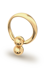 Apollon Double Ball Eichelring, Gold