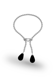 Kronos Onyx Penis Chain, Silver