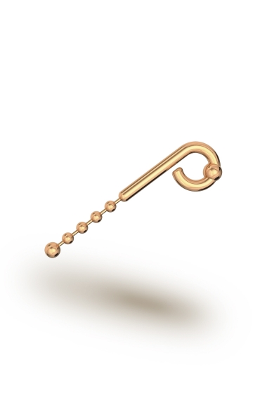 Perseus Ball Chain XL Urethra Ring, Gold