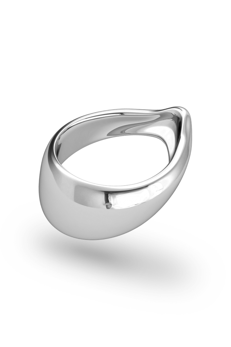 Adonis Chain Glans Ring, Silver - FANCY RINGS