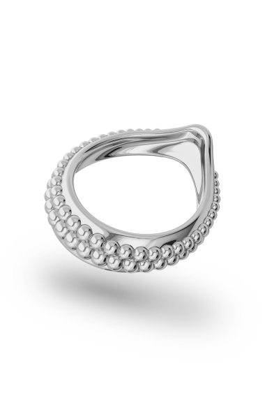 Adonis Pearl Glans Ring, Silver