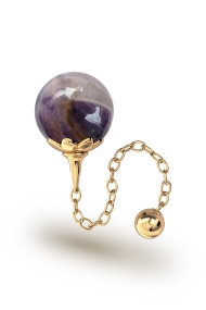 Helena Amethyst Vaginal Ball, Gold