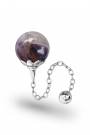 Helena Amethyst Vaginal Ball, Silver