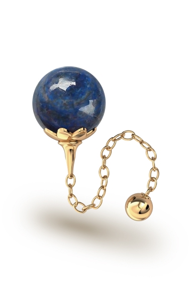 Helena Lapislazuli Vaginal Ball, Gold