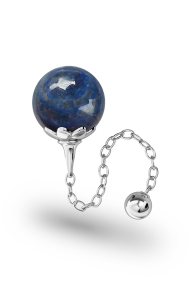 Helena Lapislazuli Vaginal Ball, Silver