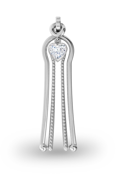 Aphrodite Heart Labienspange, Silber