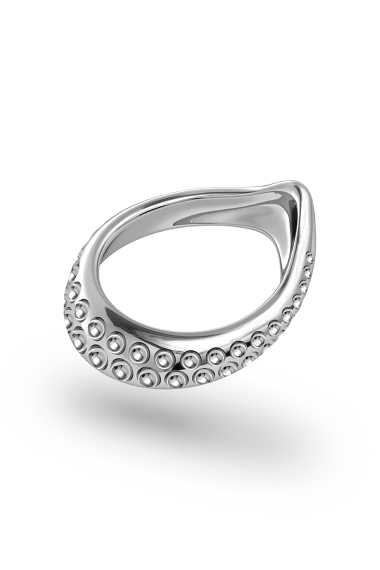 Adonis Vulcano Glans Ring, Silver