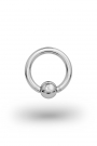 Olympia Classic 1,8/5 Ball Closure Ring, White Gold