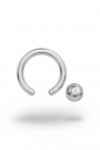 Olympia Classic 1,8/5 Ball Closure Ring, White Gold
