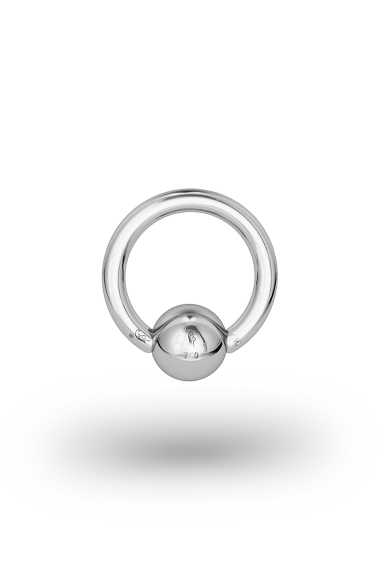 Olympia Classic 1,8/6 Ball Closure Ring, White Gold