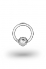 Olympia Classic 1,8/6 Ball Closure Ring, White Gold