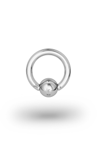 Olympia Classic 2,0/6 Ball Closure Ring, White Gold