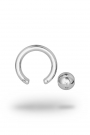 Olympia Classic 2,0/6 Ball Closure Ring, White Gold