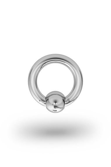 Olympia Classic 2,5/6 Ball Closure Ring, White Gold