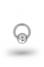 Olympia Classic 2,5/10 Ball Closure Ring, White Gold