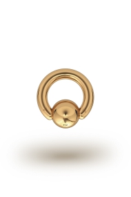 Olympia Classic 3,0/8 Ball Closure Ring, Yellow Gold