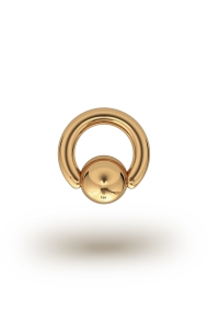 Olympia Classic 3,5/10 Ball Closure Ring, Yellow Gold