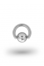Olympia Classic 3,5/12 Ball Closure Ring, White Gold