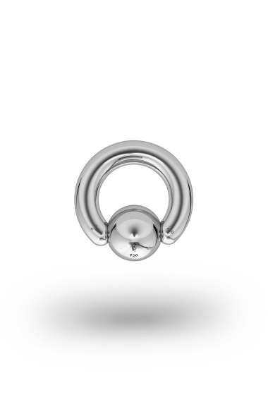 Olympia Classic 4,0/8 Ball Closure Ring, White Gold
