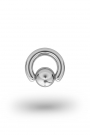 Olympia Classic 4,0/10 Ball Closure Ring, White Gold