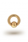 Olympia Classic 5,0/12 Ball Closure Ring, Yellow Gold