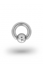 Olympia Classic 5,0/12 Ball Closure Ring, White Gold