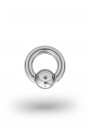 Olympia Classic 5,0/12 Ball Closure Ring, White Gold