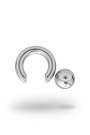 Olympia Classic 5,0/12 Ball Closure Ring, White Gold