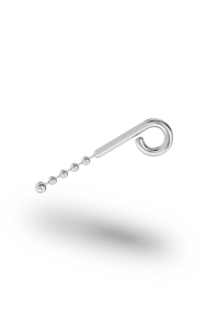 Perseus Chain XL Urethra Ring, Silver